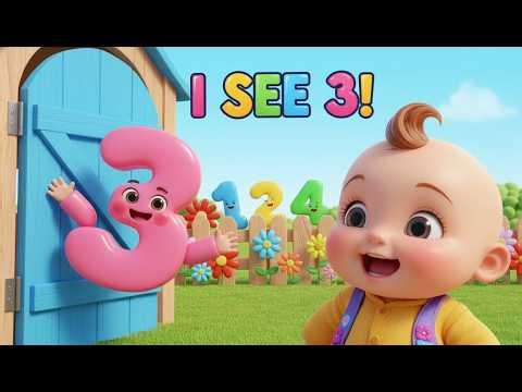 🎵 Numbers Hide & Seek Song | Counting Song for Kids | Learn Numbers 1–10 Nursery Rhyme 🔢🎵