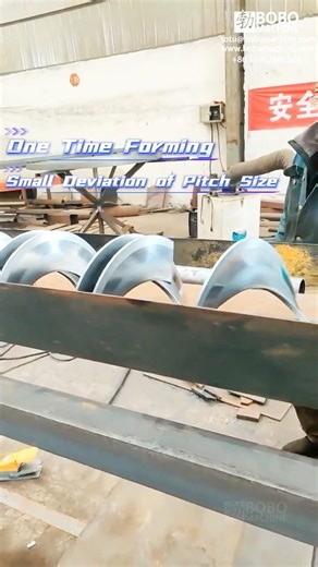 Continuous Auger Screw Flight Making Machine #helix #spiralblade