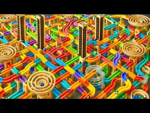 Marble Run The ultimate relaxation Building block method Race ASMR Rollercoaster 3