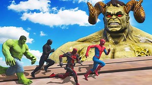 61K views · 855 reactions | Spiderman Frozen Elsa Hulk Gets Giant Animals Heads Gorilla Dinosaurs Vs Venom Joker Scream Face | Boram Tube Vlog | Facebook