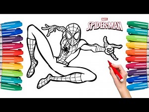 Coloring Spider Man Coloring Pages - Spiderman Coloring Video | @letscolorspiderman