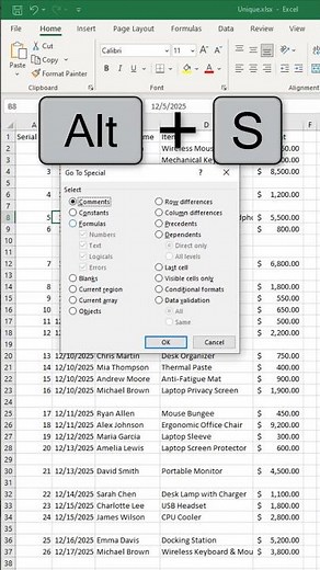 Professional Data Cleaning Using Keyboard Shortcuts in Excel