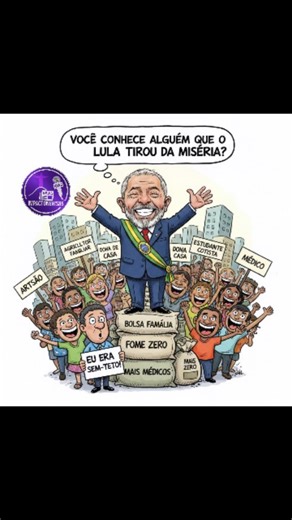 @IMPACTONEWS85 | A imagem ilustra o clássico caso de "perda de visão seletiva". Enquanto alguém lança a pergunta "Você conhece alguém que o Lula tirou da... | Instagram