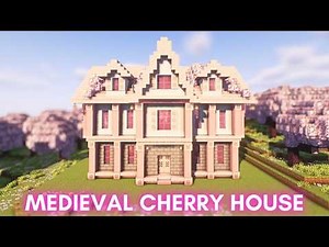 Build a DREAM Medieval Cherry Blossom House in Minecraft FAST!