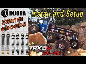 Injora 59MM Shocks Install and Setup trx4m 6x6 #rccrawler #injora #rcshocks