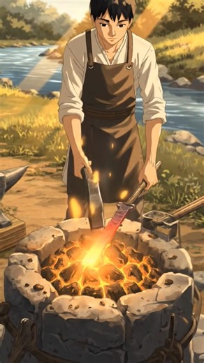 Slow Work Lasts Longer 🌿 | Ghibli Style ASMR Blacksmith | Relaxing Forge Sounds