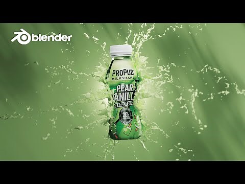 PRODUCT ANIMATION IN BLENDER 3.6 - ”WATER SPLASH 02” | FLUID SIMULATION - TUTORIAL #blender