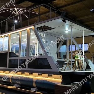 [Hot Item] Simple Cheap Pontoon Customized House Fishing Boats Aluminum Pontoon Boats for Sale