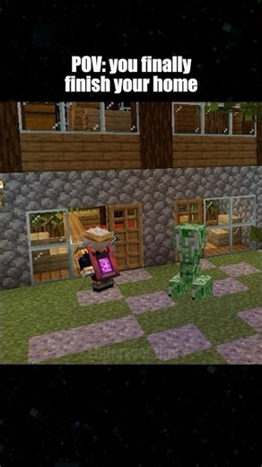 CREEPER EXPLOSION Destroyed My Minecraft House! 💔 #minecraft #shorts