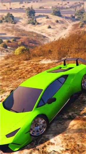 Green Lambo off-road drift in GTA V! 💚🏎️ #gta #gtav #lamborghini