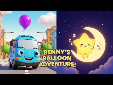 enny the Blue Bus & The Sleepy Star | Bedtime Story for Toddlers 1-4 | Vehicle Cartoon