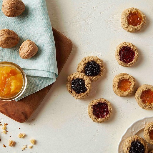 21K views · 420 reactions | These walnutty vegan cookies will disappear as fast as you can make them—so you might want to make a double batch! RECIPE: https://www.forksoverknives.com/recipes/jam-dot-holiday-cookies/ | Forks Over Knives | Facebook