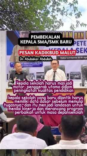 Dikbud Malut Beri Pembekalan 27 Kepsek yang baru Dilantik