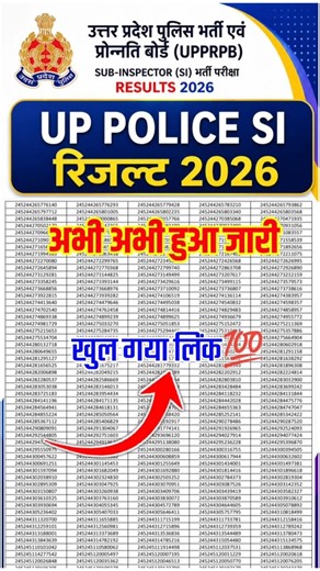 UP Police SI Result 2026 🟡 UP Police SI Result 2026 Kaise Dekhe ? How To Check UP Police SI Result !