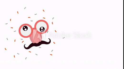 4k Animation April Fools Day background with negative space