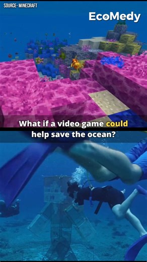 EcoMedy on Instagram: "Minecraft once turned gameplay into ocean action. 🌊🎮 . Players placed millions of coral blocks, and their designs became real reef restorations in Mexico—helping endangered corals recover. 🪸✨ . Follow @eco.medy for more stories where creativity meets sustainability. 💚 . #Minecraft #Coralreef #Oceanconservation #Sustainablefuture #Reefrestoration #marinerestoration #Climateaction #EcoInnovation #gamersforgood #EcoMedy"