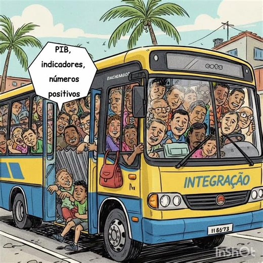 Transporte público lotado enquanto falam de “crescimento”
