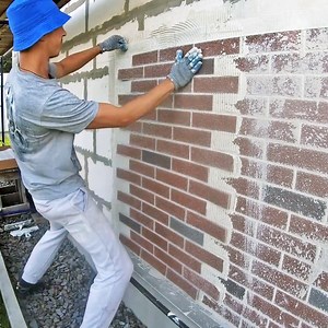 Facade Finish With Aerated Concrete Process youtu.be/a1p4WdWIxmI | S. Saint