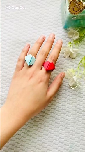 Sticky notes origami | heart ring 💕 #easyorigami #diycrafts