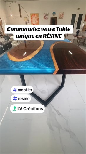 Table en résine sur mesure pour un design unique