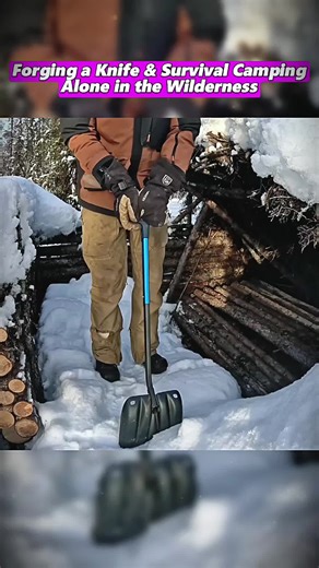 Forging a Knife & Survival Camping Alone in the Wilderness #camping #Outdoors #cooking #outdoorcooking #outdoor #camp #cook #bushcraft #survive #survivalskill #survival #alaska