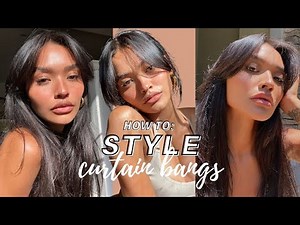HOW I STYLE MY CURTAIN BANGS! | NICOLE ELISE