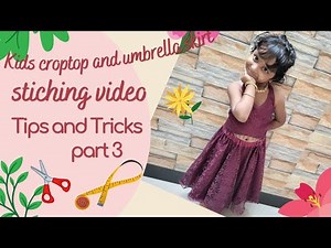 4 year girls crop top stitching video for beginners part 3/halter neck crop top/‪@n_and_a_creation‬