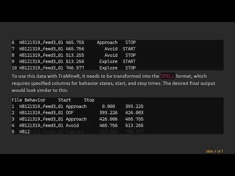 Converting BORIS Output to SPELL Format for TraMineR Analysis