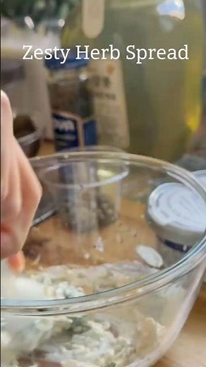 Zesty Herb Cream Cheese Spread 🍋🌿 #creamcheeserecipe #cookingtips