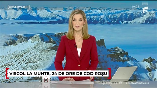 Observator 19 - Urmează o zi şi o noapte de viscol puternic în România | Observator