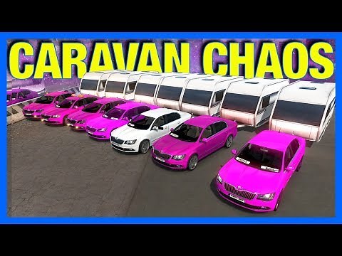 Twitch Destroys a Caravan in Euro Truck Simulator 2