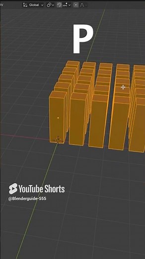 How to separate array objects in blender for beginner #animation #openframeworks #visualprogramming