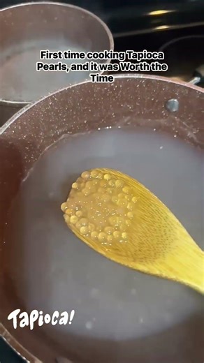 First time cooking Tapioca Pearls and it was Worth the Time👌🥰🧋#tapiocapearls #worthit #yummy