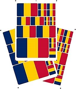 World Seven Continents Most Country Chad Flag Stickers Different Sizes Sticker (Yellow Chad)