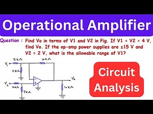 How to find allowable range of voltage of op-amp ? | Operational Amplifier | Electrical Engineering