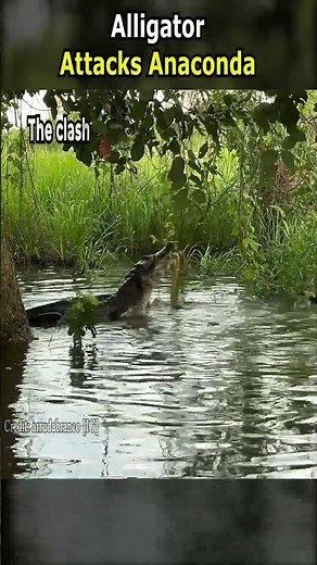 Alligator Attacks Anaconda