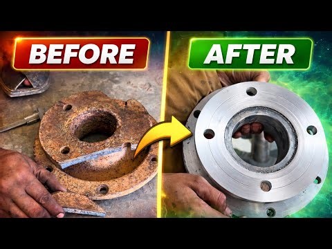Unbelievable Lathe Skill: Broken Machine Part Rebuilt From a Simple Iron Disk 💿