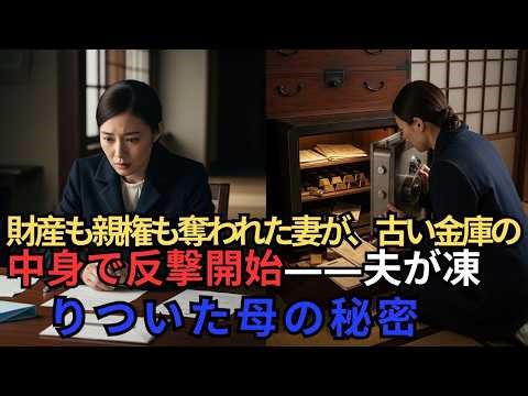 財産も親権も奪われた妻が、古い金庫の中身で反撃開始――夫が凍りついた母の秘密