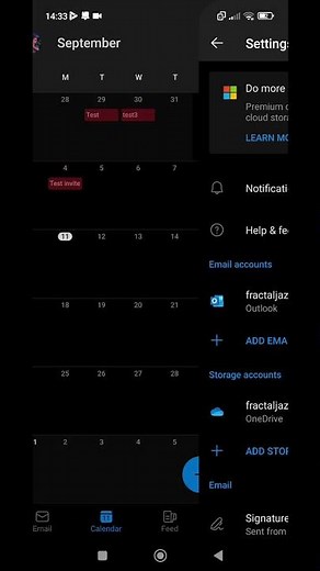 Manage Outlook events in the Google Calendar mobile app.
