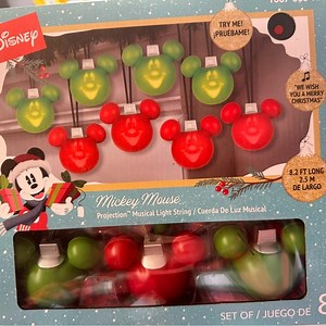 Disney Mickey Mouse Musical Light String - Red and Green