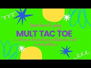 Multiplication Tic Tac Toe Math Game