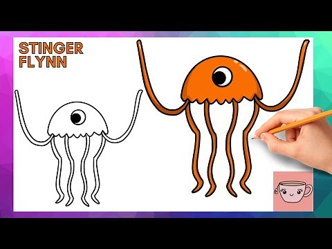 How To Draw Stinger Flynn - Garten of Banban | Easy Step By Step Drawing Tutorial