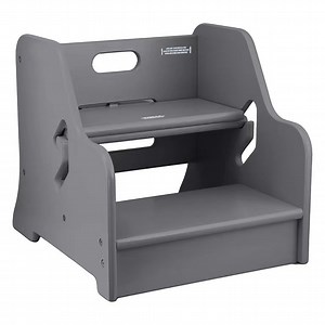 [Hot Item] Customized Toddler Footrest Learning Furniture 2-in-1 Adjustable Height Footstool Wooden Step Stool