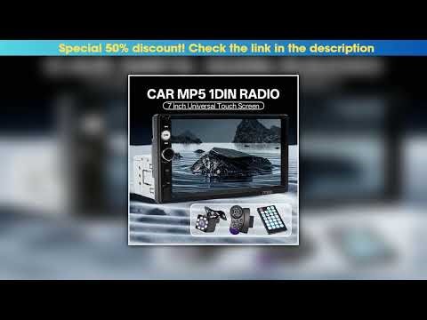 Get HIPPCRON Car Radio HD 7" Touch Screen Stereo Bluetooth 12V 1 Din FM ISO Power Aux Input Mirror•