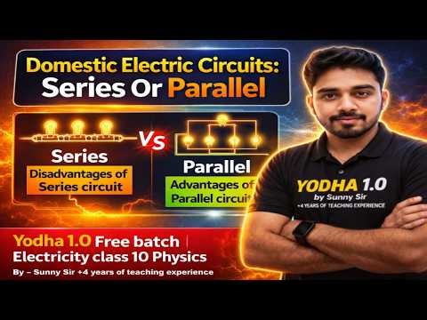 Why Parallel is Better than Series? 💡 Domestic Circuits Explained | Class 10 Electricity | Yodha 1.0