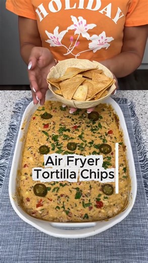 Air fryer tortilla chips crispy homemade snack made easy anytime