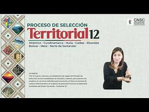Acuerdo Proceso de Selección Territorial 12