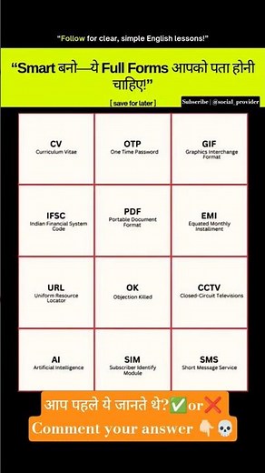 daily word's full forms ✅#trending #englishtips #shortfeed #viralshorts