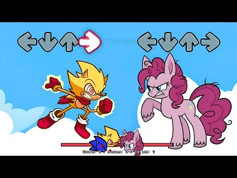 FNF Sonic All PHASES VS My Little Pony Sings Pony Girl | Bluey FNF Mods
