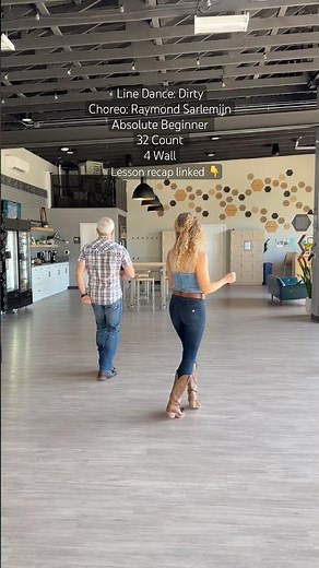 Try it with us! Dirty Beginner Line dance #beginnerlinedance #linedancing #coupleactivities #dance